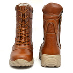 Biker Boots : Tan leather Rider boots for bikers with Steel toe.