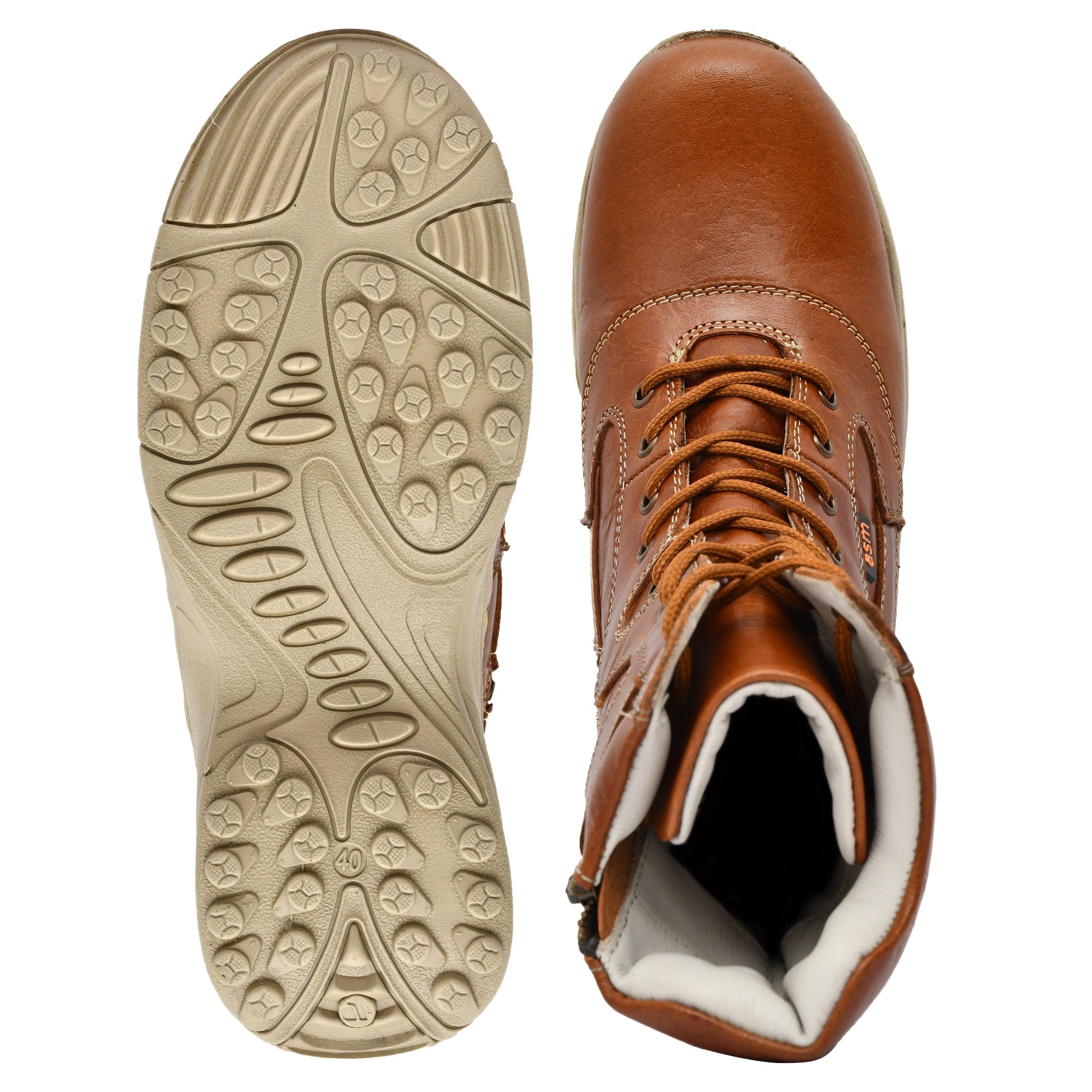 Biker Boots : Tan leather Rider boots for bikers with Steel toe.