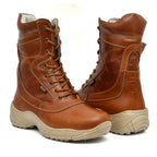 Biker Boots : Tan leather Rider boots for bikers with Steel toe.
