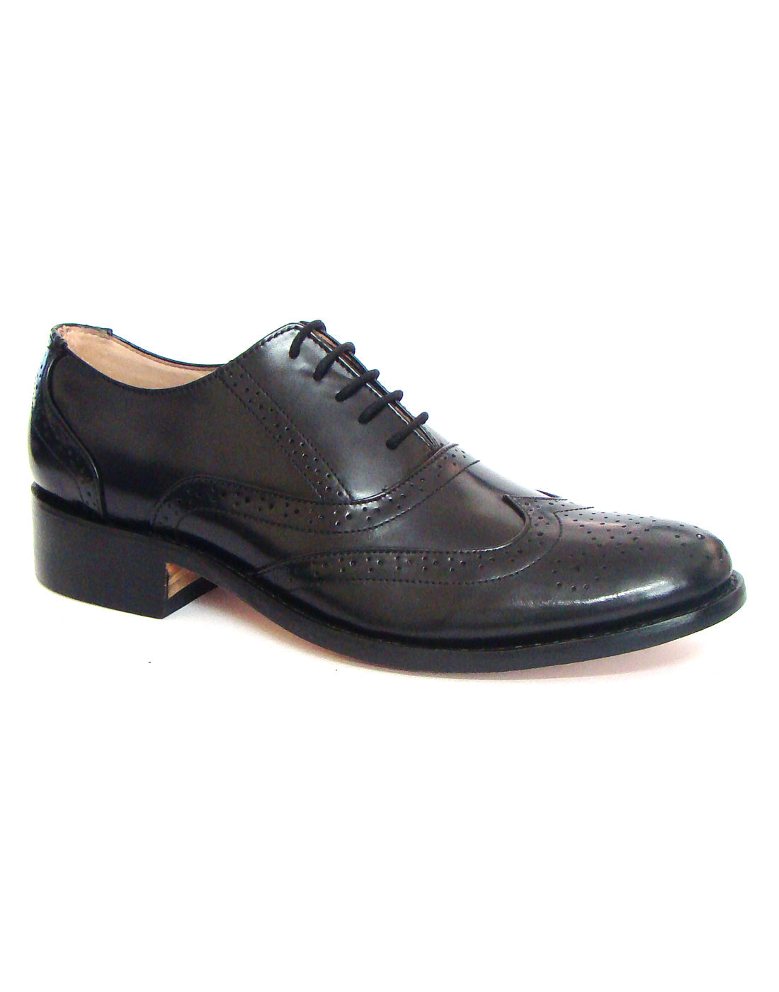 Goodyear Welted Brogue Shoes :  Black leather with Memory foam footpad.