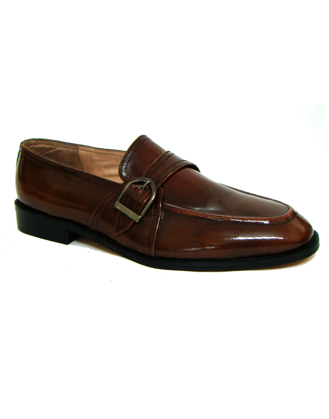 Goodyear Welted Monk Strap Shoes :  Tan Brush off leather with Memory foam footpad. Article : HM02