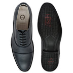 Oxford Shoes : Blue leather Oxford Shoes for men with Memory foam footpad. Article : 110Blue