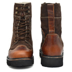 Rider Boots : Urban Rugged & Suede Brown  leather boots for bikers with EVA Sole.