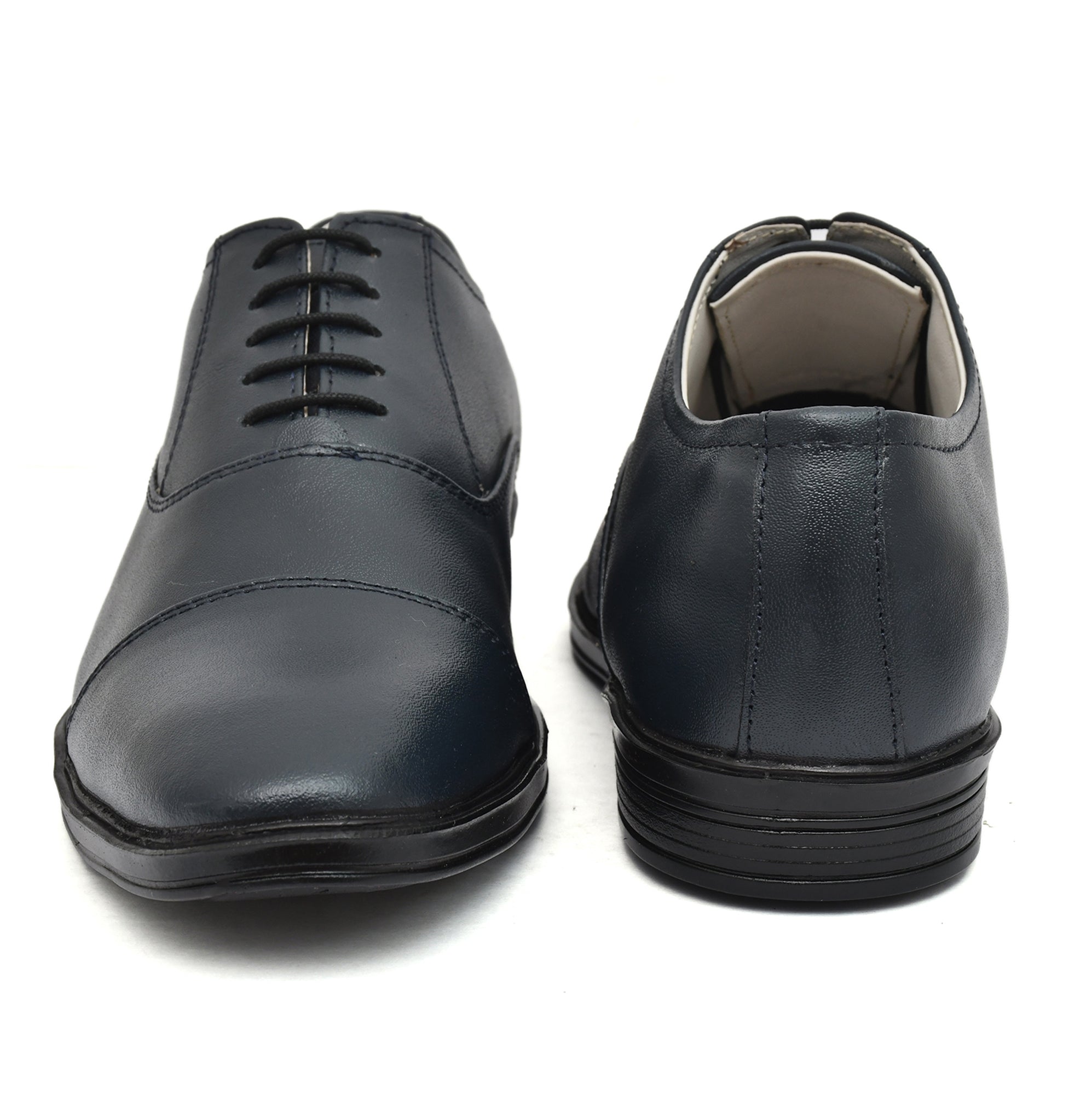 Oxford Shoes : Blue leather Oxford Shoes for men with Memory foam footpad. Article : 110Blue