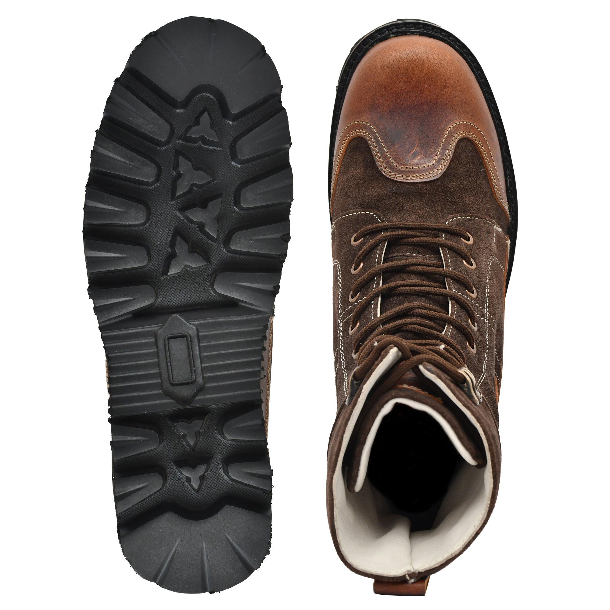Rider Boots : Urban Rugged & Suede Brown  leather boots for bikers with EVA Sole.