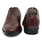 Oxford Shoes : Wine leather Oxford Shoes for men with Memory foam footpad. Article : 110CherryBrown