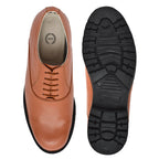 Police Derby Shoes : Genuine leather Police Uniform shoes with  Memory foam footpad.  Article-S102-PoliceTan