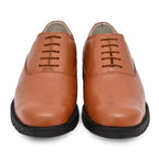 Police Derby Shoes : Genuine leather Police Uniform shoes with  Memory foam footpad.  Article-S102-PoliceTan