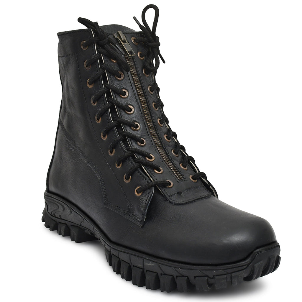 Pilots Boots : Black leather flying boots for Pilots with Memory foam footpad. Article : 610R