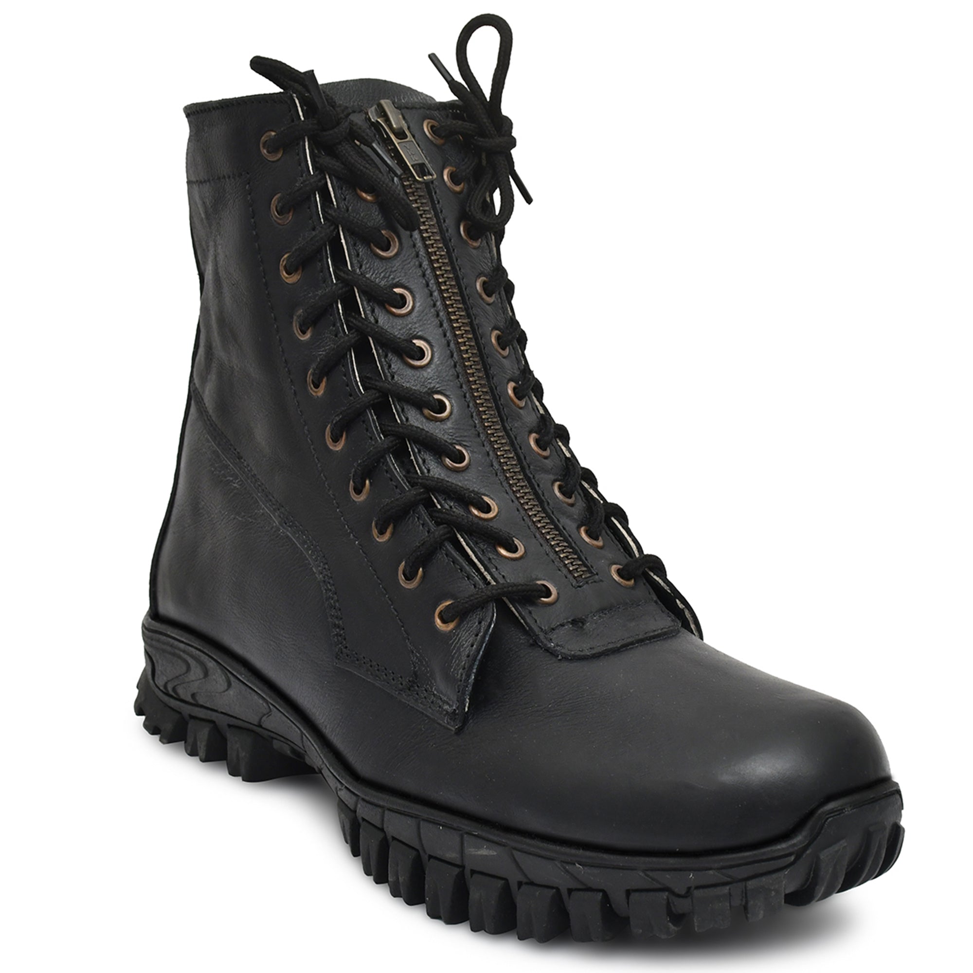 Pilots Boots : Black leather flying boots for Pilots with Memory foam footpad. Article : 610R