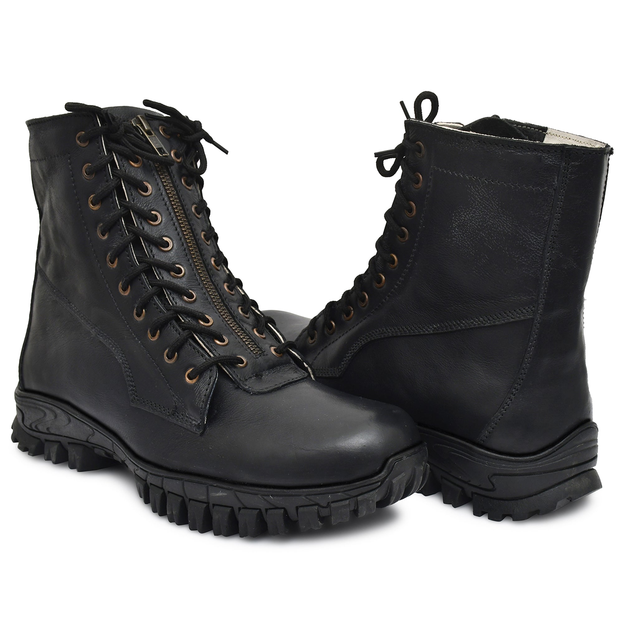 Pilots Boots : Black leather flying boots for Pilots with Memory foam footpad. Article : 610R