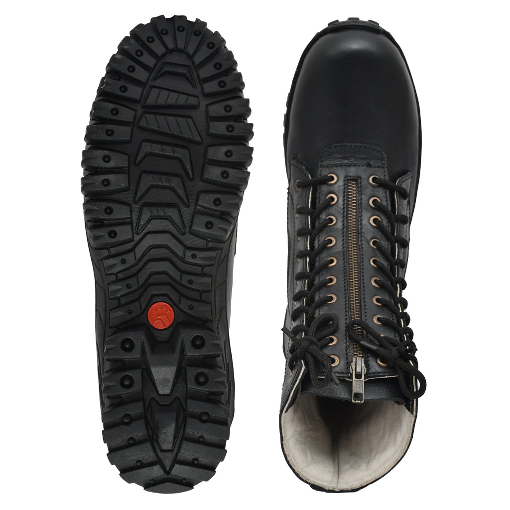 Pilots Boots : Black leather flying boots for Pilots with Memory foam footpad. Article : 610R