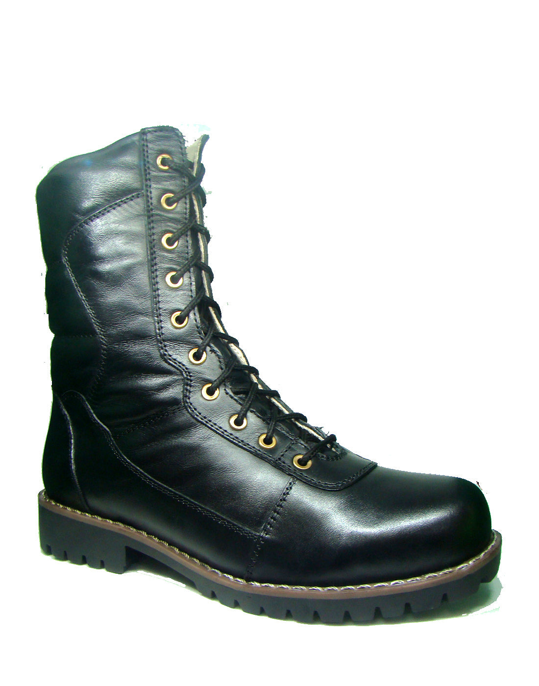 Para Commando Tactical Boots : 9 Inches Black leather Tactical boots with Memory foam footpad.