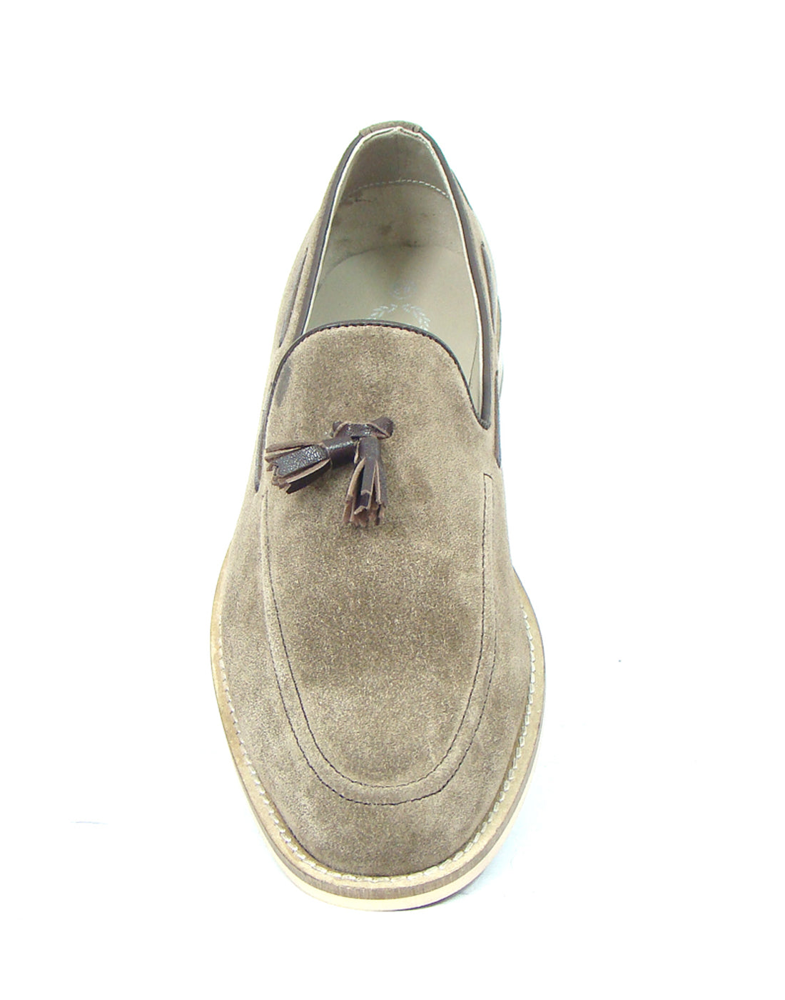 Penny loafers : Light Brown Suede leather Penny loafer with Tassel & Memory foam footpad. Article : HU107-LBrown