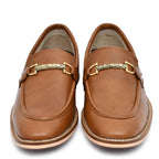 Penny loafers : Tan leather Penny loafer with Memory foam footpad. Article : HU301-Tan