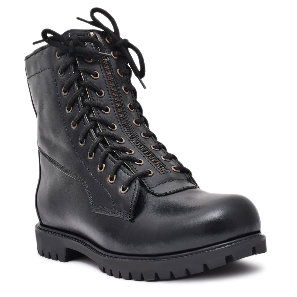 Pilots Boots : Black leather Flying boots for Pilots with Memory foam footpad. Article : 610BE
