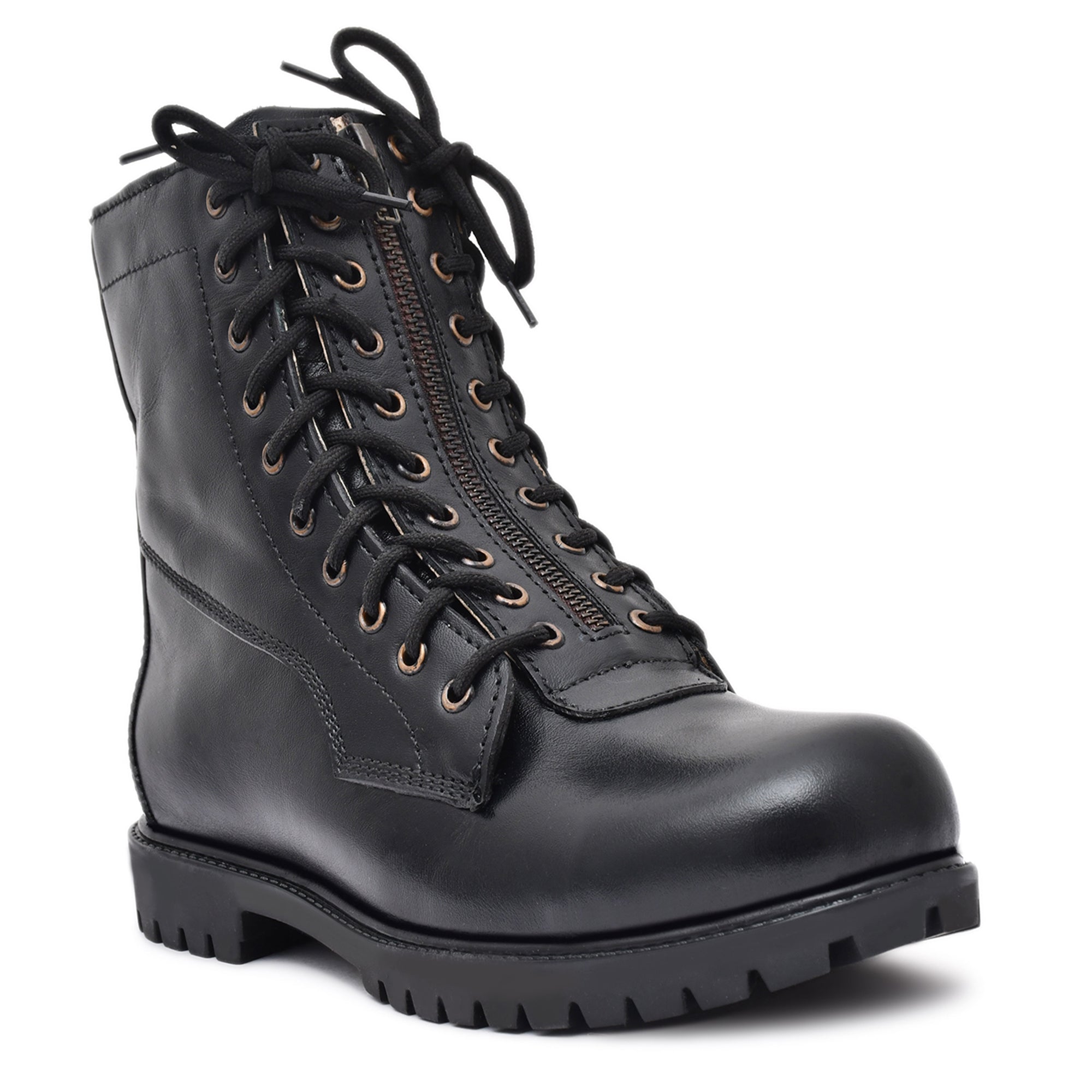 Pilots Boots : Black leather Flying boots for Pilots with Memory foam footpad. Article : 610BE