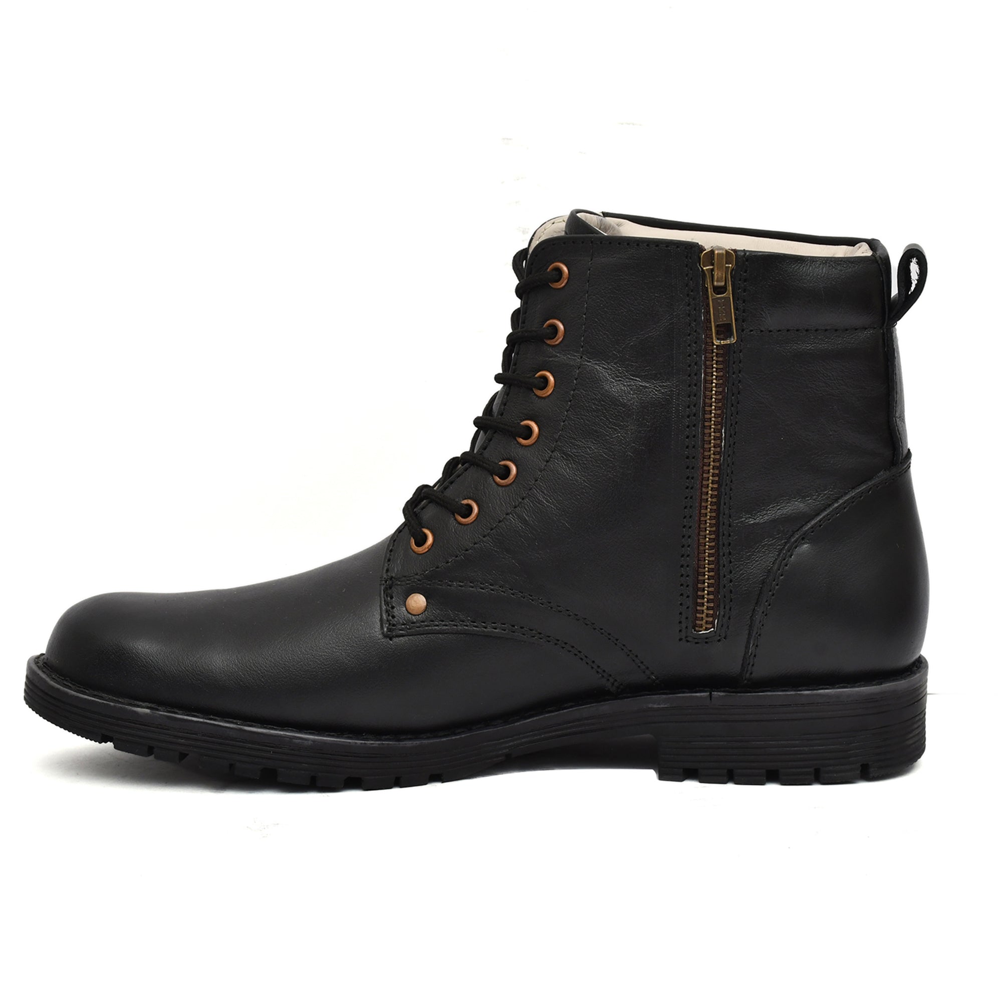 Safety Shoes : Industrial Safety Derby Boots with Steel Toe & Memory foam footpad.