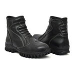 Biker Boots : Black leather Rider boots for bikers with Steel toe.