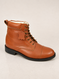amisar tan police oxford boot Premium Grain Leather Upper Goodyear Welted Argentinian Leather Sole side view