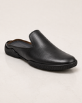 amisar Slip-On Mule Design Premium Black Leather Upper TPR Sole side view