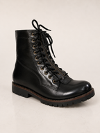 amisar Pilot Boot Classic Black Grain Leather Upper TPR Sole side view