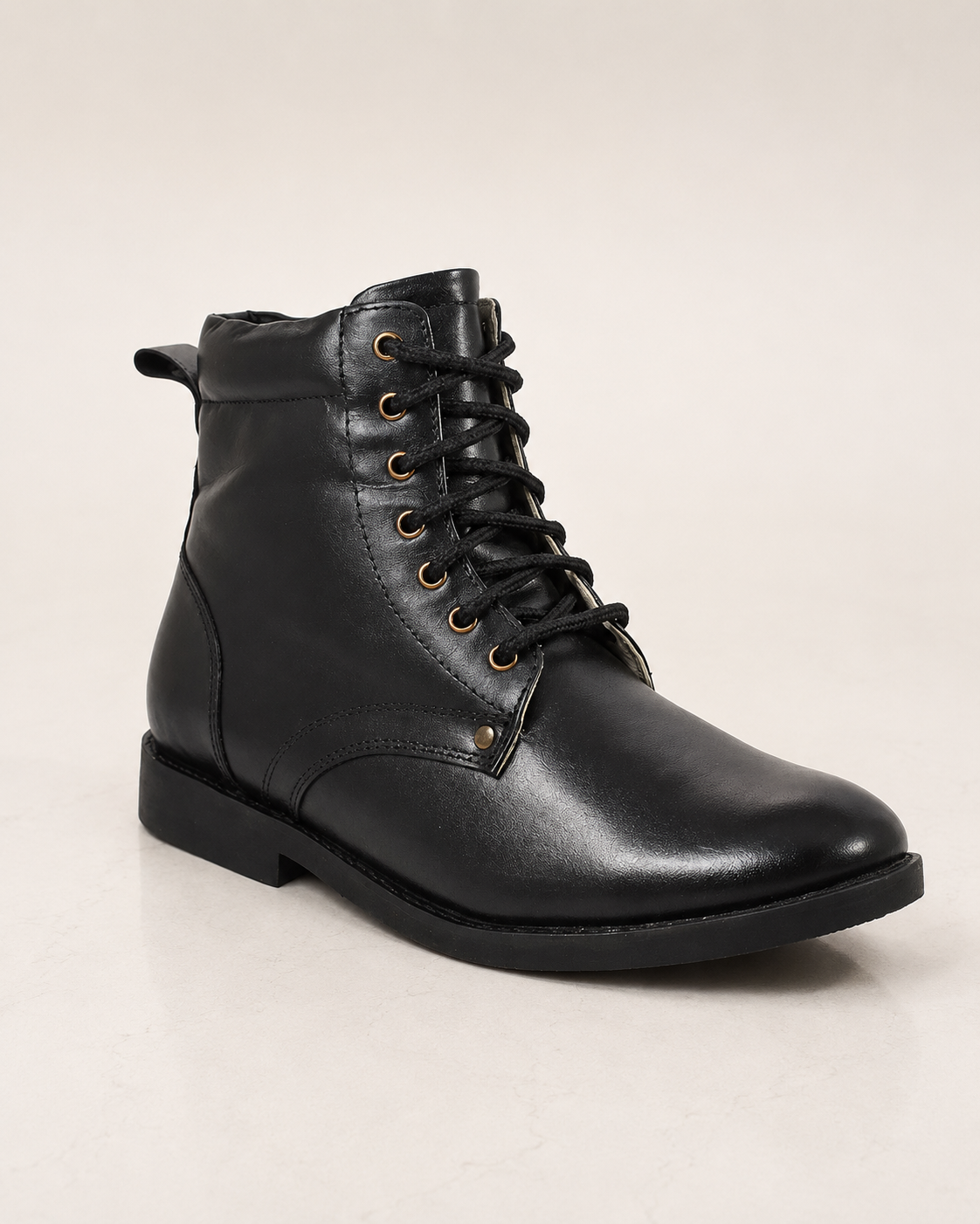 amisar Pilot Boot with Side Chain Black Memory Foam Footpad  TPR Sole side view