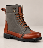 amisar biker boot green Suede Leather Upper Soft Breathable Leather Lining High Performance TPR Sole side view