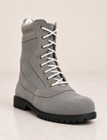 amisar biker boot side chain grey Suede Leather Upper Soft Breathable Leather Lining High Performance TPR Sole side view