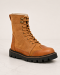 amisar biker boot rugged tan Full Grain Leather Upper Soft Leather Lining High Performance EVA Sole side view