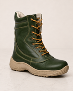 amisar biker boot green Full Grain Leather Upper Steel Toe Protection High Performance Phylon Sole Cemented side view