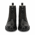 Elevator Brogue Boot - Black