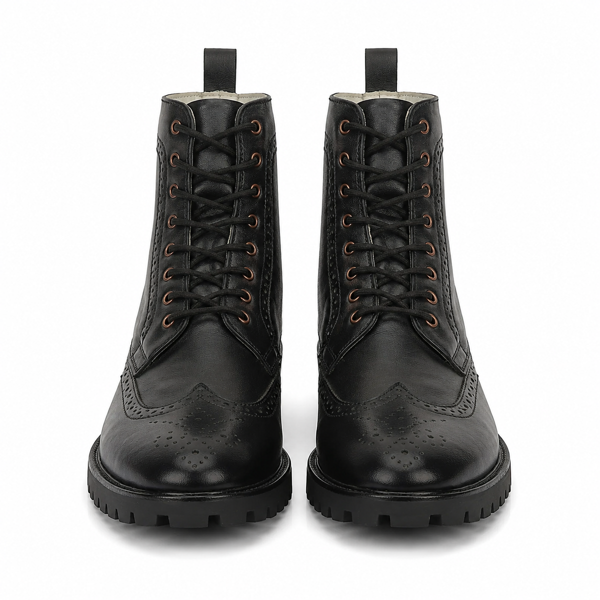 Elevator Brogue Boot - Black