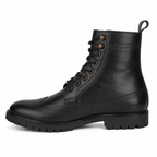 Elevator Brogue Boot - Black