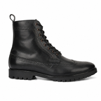 Elevator Brogue Boot - Black