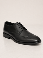 amisar black brogue wing tip side view