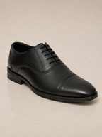 amisar Closed Oxford Lacing Full black Leather Upper Fully Leather Lining Cemented TPR side view