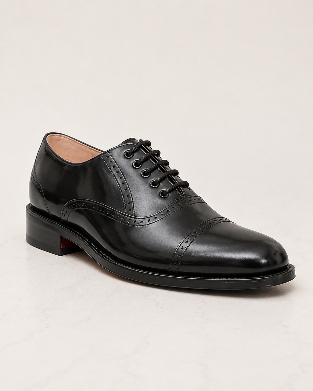 amisar black handmade argentinian leather sole oxfords classic goodyear welted side view