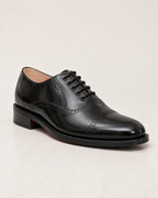 amisar black handmade argentinian leather sole oxfords classic goodyear welted side view