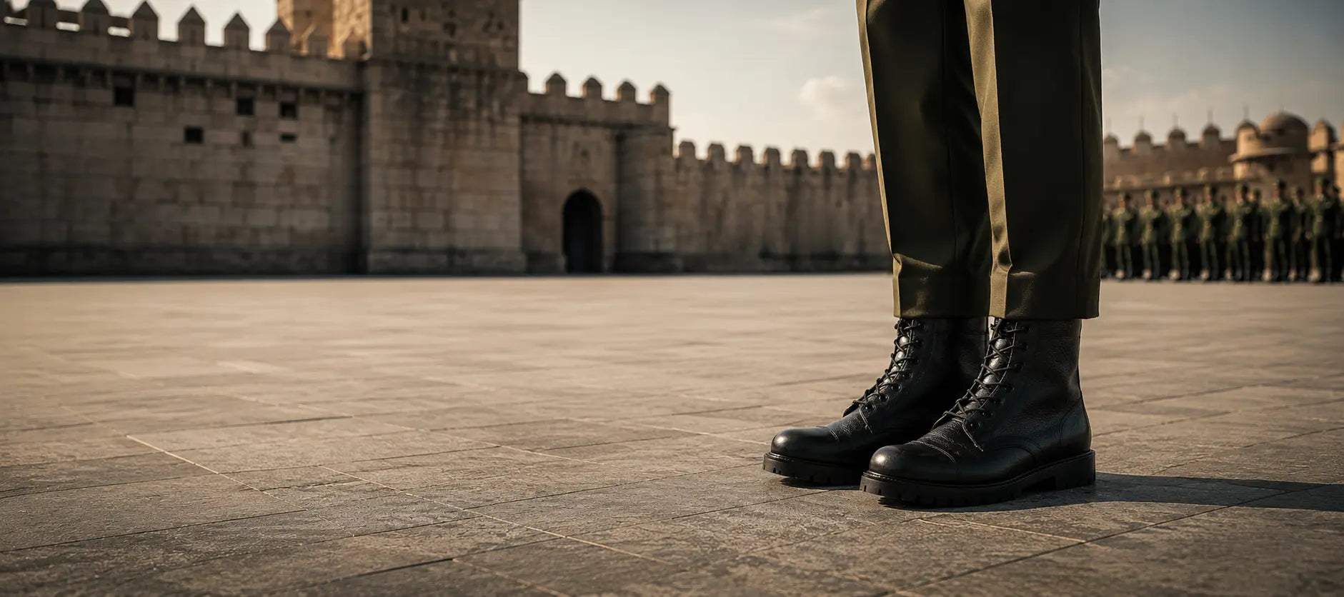 amisar black parade boot oxford banner side view