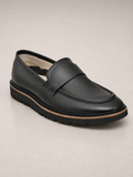 amisar black handmade eva sole slip on handmade loafers casual side view