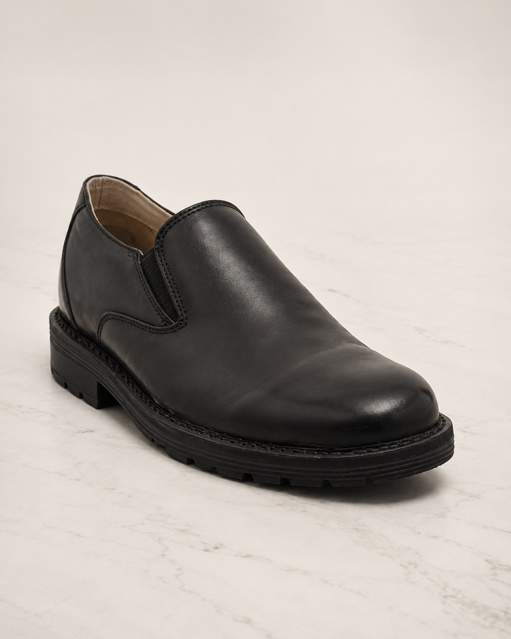 amisar black rubber slip on safety side view