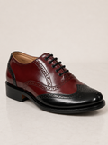 amisar black wine argentinian leather wing tip brogue goodyear welted side view