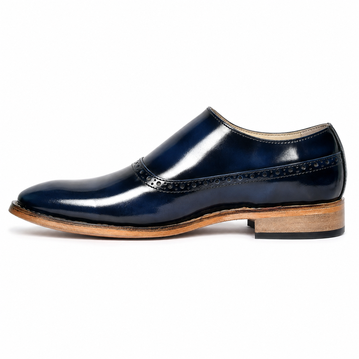Goodyear Monk Strap - Blue Brush Off