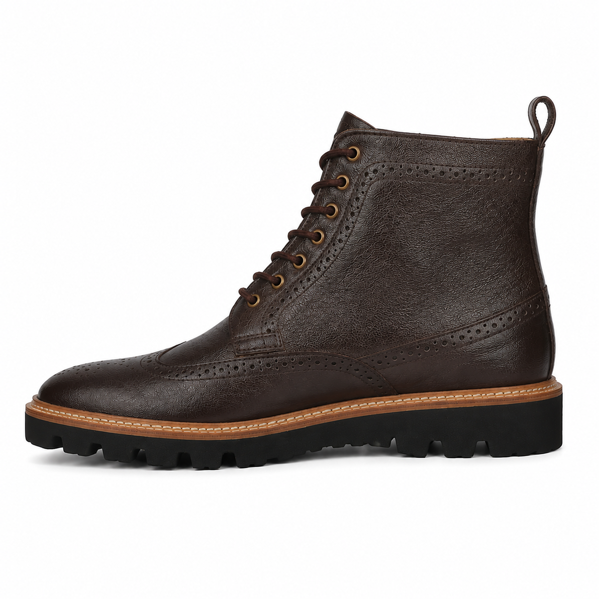 Elevator Brogue Boot - Brown