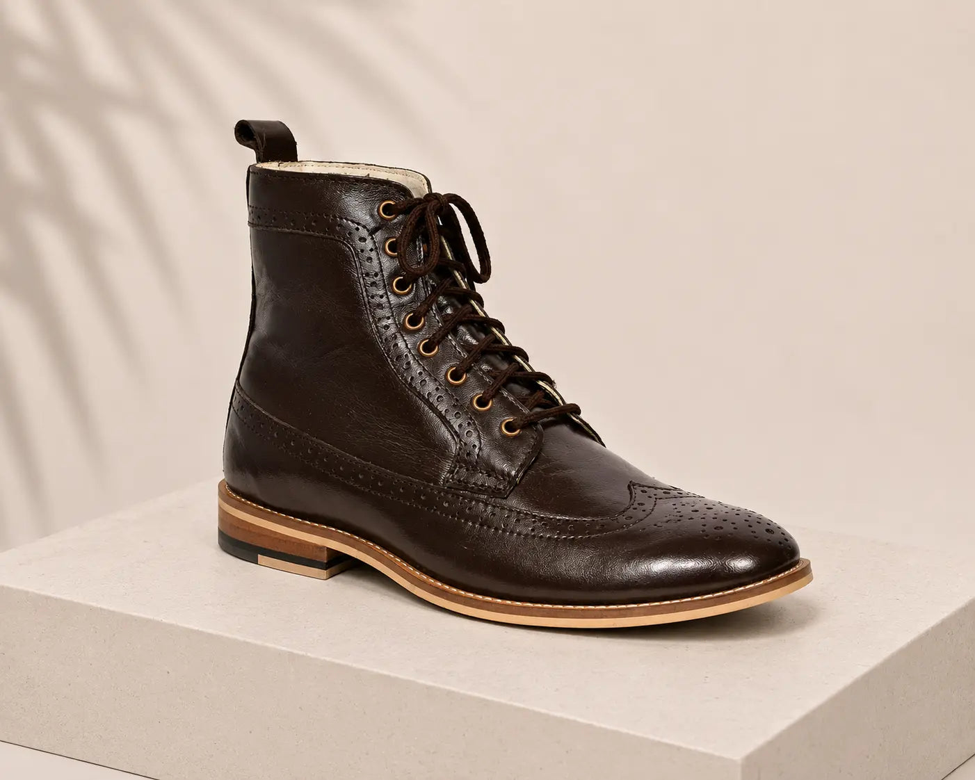 amisar brown brogues boot side view best seller
