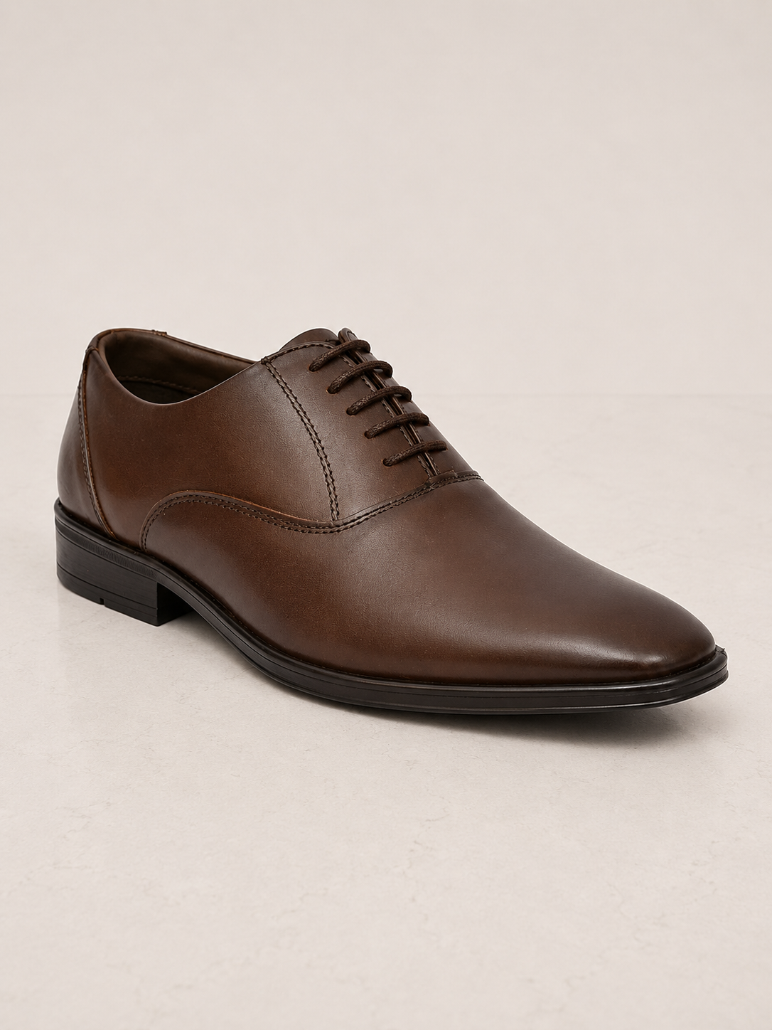 amisar Derby Lace-Up Silhouette Full brown Leather Upper Memory Foam Footpad Rubber Sole Cemented side view