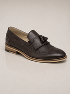 amisar brown handmade sheet sole slip on soft leather tassel loafers heritage side view