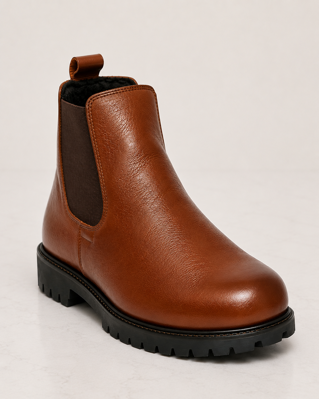 amisar brown full grain leather cemented snow boot side view