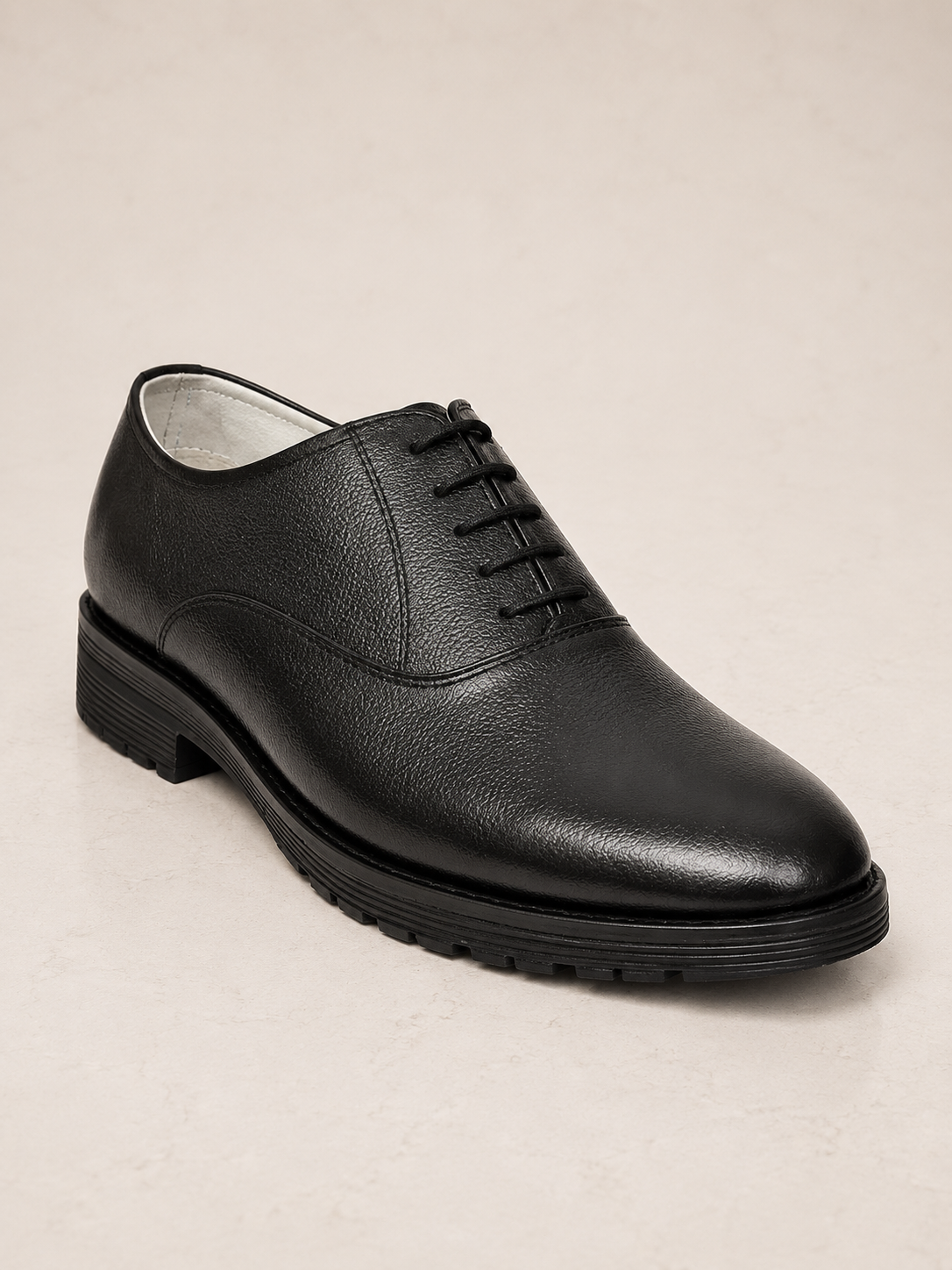 amisar Derby Lace-Up Silhouette Genuine NDM black Leather Upper Memory Foam Footpad Rubber Sole Cemented side view